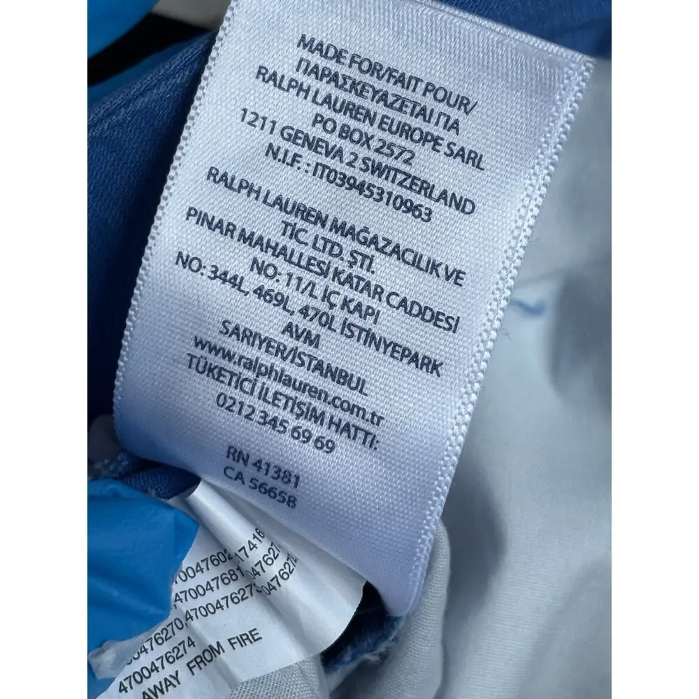 Polo Ralph Lauren Boys Sz 12 Chino Twill Pants Links Blue NWT New Cotton Stretch